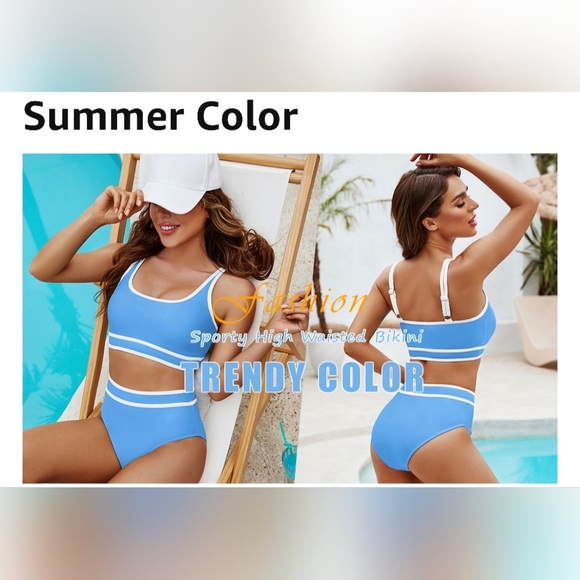 BMJL Women's High Waisted Bikini Set #501 - Picture 6 of 12